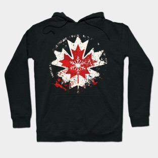 Canadian Winter - Maple Leaf Snowflake Hoodie