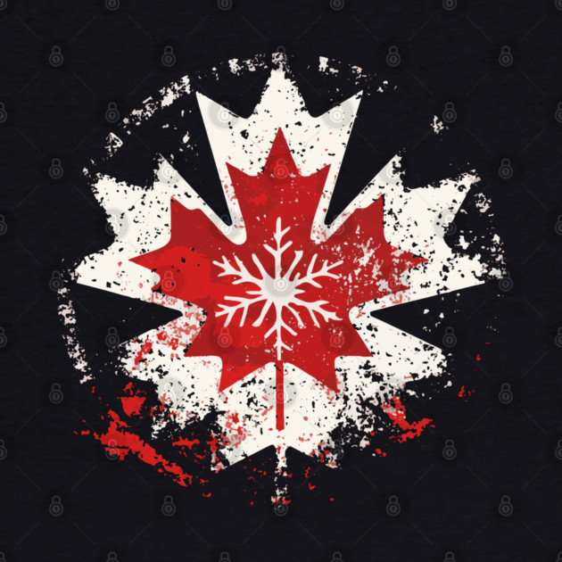 Canadian Winter - Maple Leaf Snowflake by TuncGK