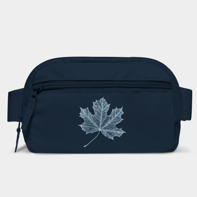 Frozen Maple Leaf - Elegant Ice Blue Monochrome by TuncGK