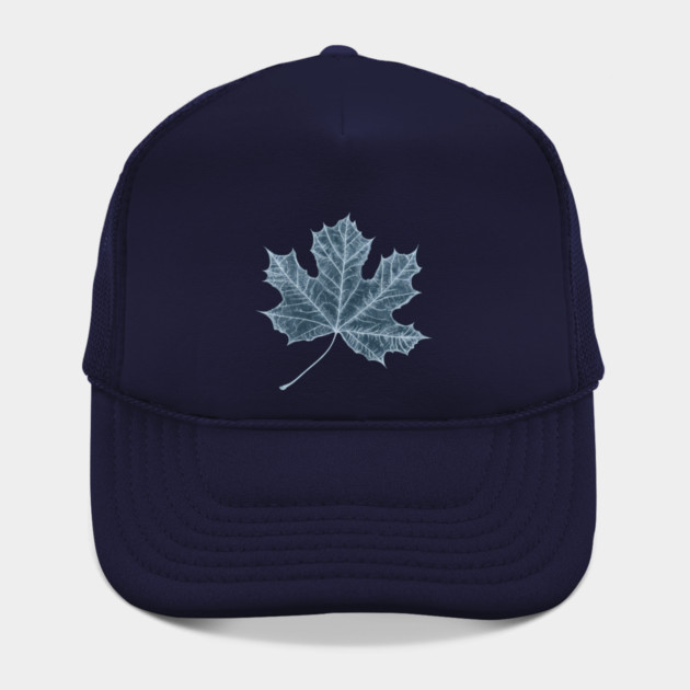 Frozen Maple Leaf - Elegant Ice Blue Monochrome by TuncGK