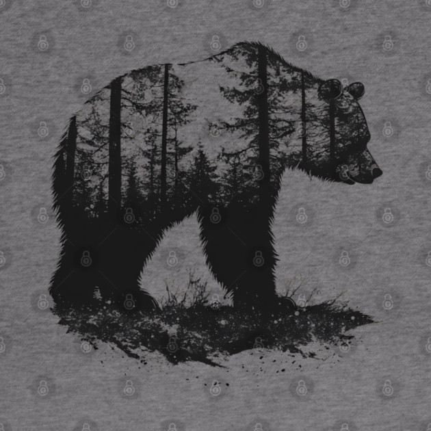 Grizzly Woods - Bear Forest Silhouette by TuncGK