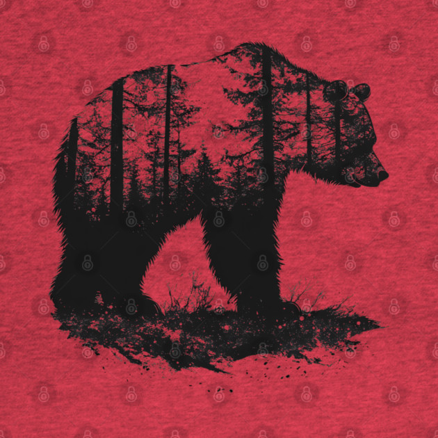 Grizzly Woods - Bear Forest Silhouette by TuncGK