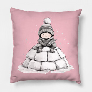 Eskimo Baby Enjoying Her Igloo Pillow
