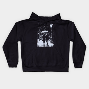 Lovers' Winter - Cityscape Streets Kids Hoodie