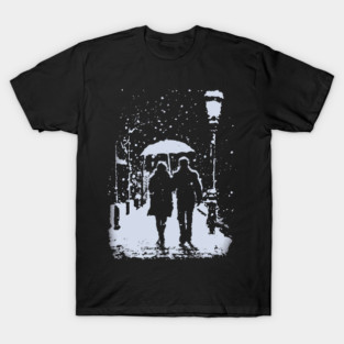 Lovers' Winter - Cityscape Streets T-Shirt