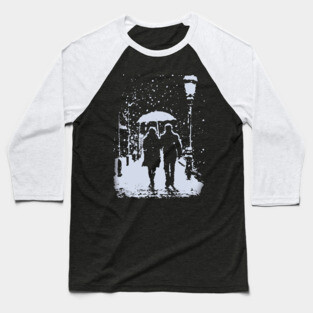 Lovers' Winter - Cityscape Streets Baseball T-Shirt