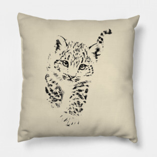 Baby Snow Leopard - Cute Wildlife Pillow