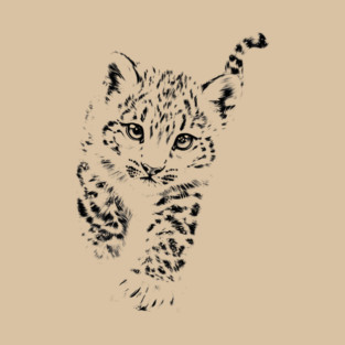 Baby Snow Leopard - Cute Wildlife T-Shirt