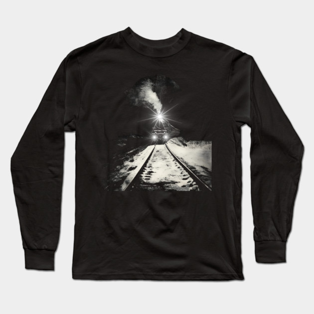 Snow Train - Nostalgia Winter Long Sleeve T-Shirt by TuncGK
