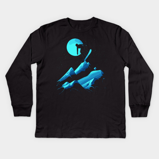 Stomp the Winter - Snowboarder Gift Kids Long Sleeve T-Shirt by TuncGK