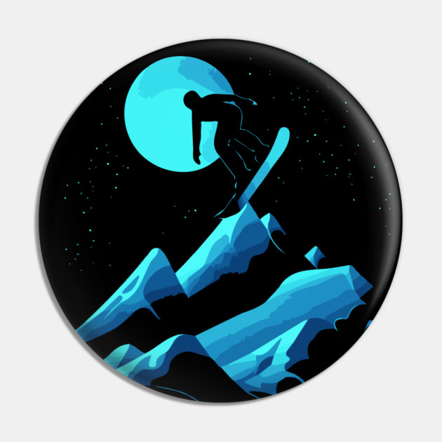 Stomp the Winter - Snowboarder Gift Pin by TuncGK