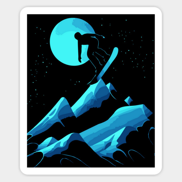 Stomp the Winter - Snowboarder Gift Magnet by TuncGK