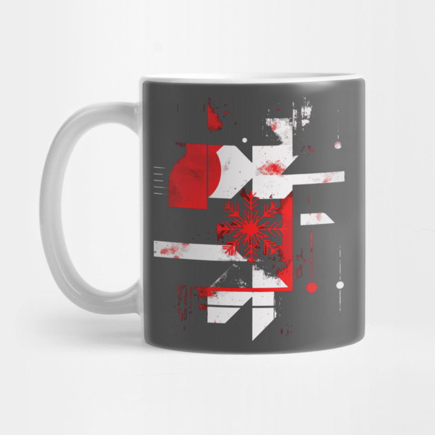 Winter Grunge - Abstract Geometric Snowflake by TuncGK