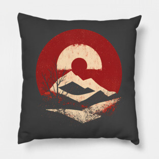 Cold Winter Sun - Retro Rustic Design Pillow