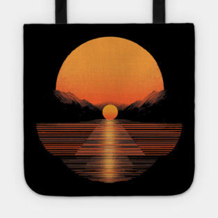 Winter Sunset - Retro Orange Tote
