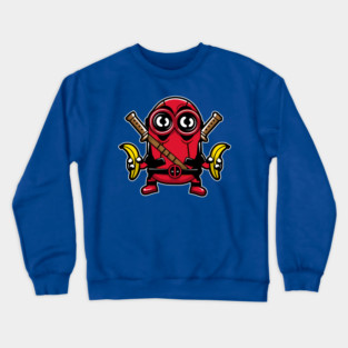 Minionpool Parody Fusion Art Style //// MinionDeadpool Funny Kawaii tshirt! Crewneck Sweatshirt