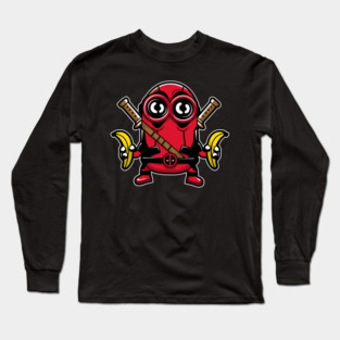 Minionpool Parody Fusion Art Style //// MinionDeadpool Funny Kawaii tshirt! Long Sleeve T-Shirt