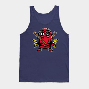 Minionpool Parody Fusion Art Style //// MinionDeadpool Funny Kawaii tshirt! Tank Top