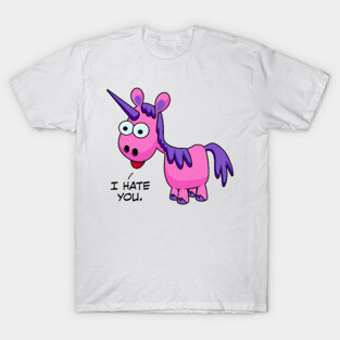 Unicorn Says I Hate You T-Shirt