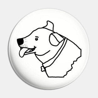 Toby the Dog Minimal Outline Pin