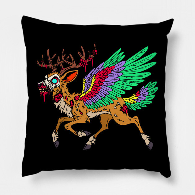 Peryton Zombie Pillow by H. R. Sinclair