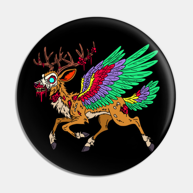 Peryton Zombie Pin by H. R. Sinclair