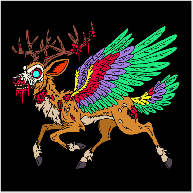 Peryton Zombie Wall Art by H. R. Sinclair