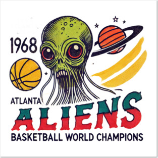 1968 Atlanta aliens basketball Posters and Art