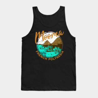 Moorea Over Water Bungalow French Polynesia Travel Tank Top