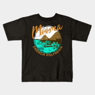 Moorea Over Water Bungalow French Polynesia Travel Kids T-Shirt