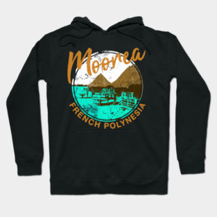 Moorea Over Water Bungalow French Polynesia Travel Hoodie