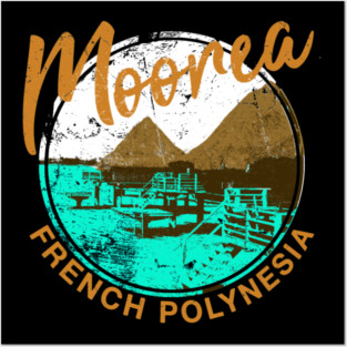 Moorea Over Water Bungalow French Polynesia Travel Posters and Art