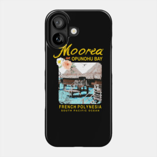 Moorea Bungalow Resort French Polynesia Phone Case