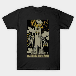 The Tower Tarot Card T-Shirt