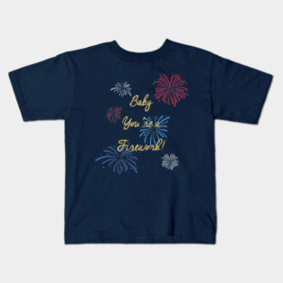 Baby You're A Firework Katy Perry 4th of July USA Patriotic Kids T-Shirt