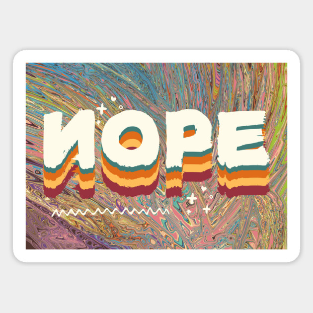 Abstract Nope Retro Art Magnet by The WYLD Tribe