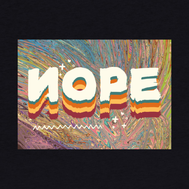 Abstract Nope Retro Art by The WYLD Tribe