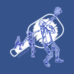 Pickleball in motion, Pickleball player in blue!  GLD customs T-Shirt