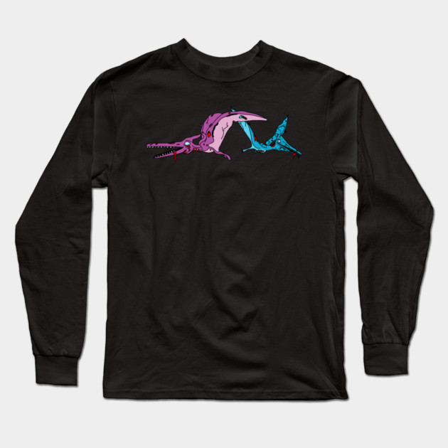 Zombie Pterodactyls Long Sleeve T-Shirt by H. R. Sinclair