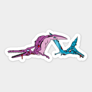 Zombie Pterodactyls Sticker