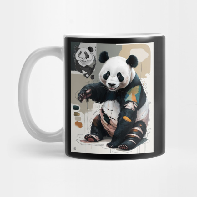 Panda in Color Palette and Sketch by Urbanprint