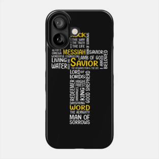 Names and Tiles of Jesus Cross Phone Case