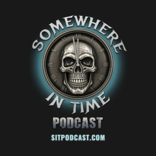 Somewhere in Time Podcast Skull Clock T-Shirt