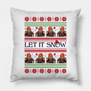 Tyrone Biggums Let It Snow Pixel Pillow