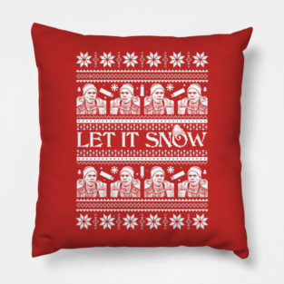 Tyrone Biggums Let It Snow Pixel (Solid) Pillow