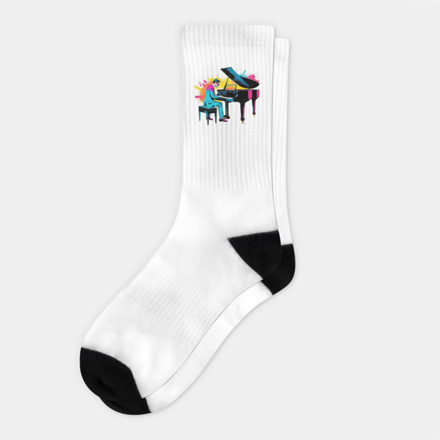 Vibrant Piano Player Socks by Urbanprint