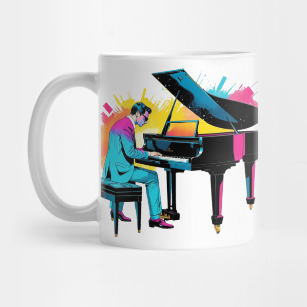 Vibrant Piano Player by Urbanprint