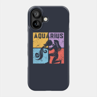 Aquarius Zodiac Art - Water Bearer Design Phone Case