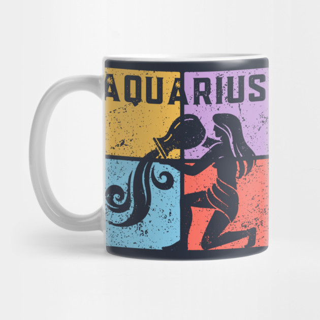 Aquarius Zodiac Art - Water Bearer Design by TuncGK