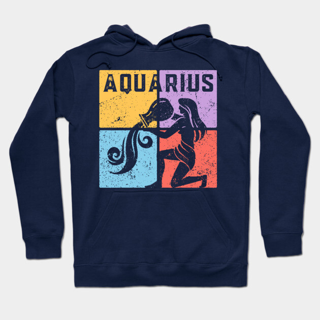 Aquarius Zodiac Art - Water Bearer Design Hoodie by TuncGK